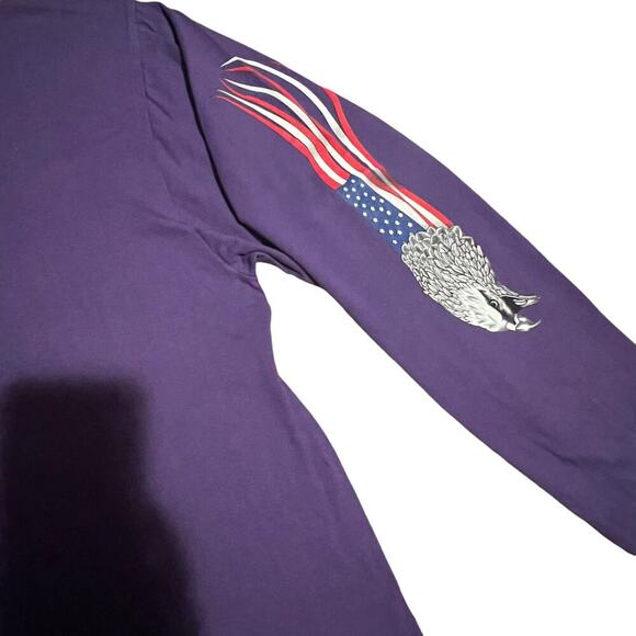 Vintage Harley Rally 2006 Support Our Troops Long Sleeve T-shirt Myrtle Beach LG - Picture 5 of 10